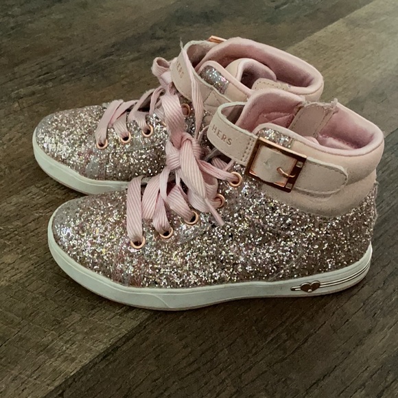 PINK GLITTER high top sneakers, sketchers - Picture 2 of 5